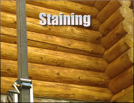  Bedford, Ohio Log Home Staining